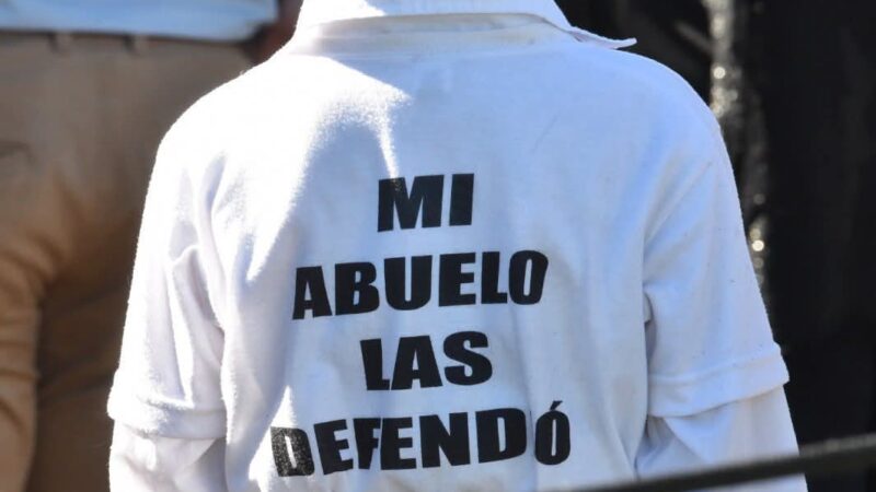 Sáenz en el acto de Malvinas