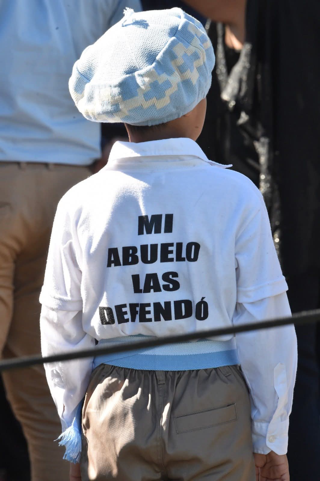 Sáenz en el acto de Malvinas