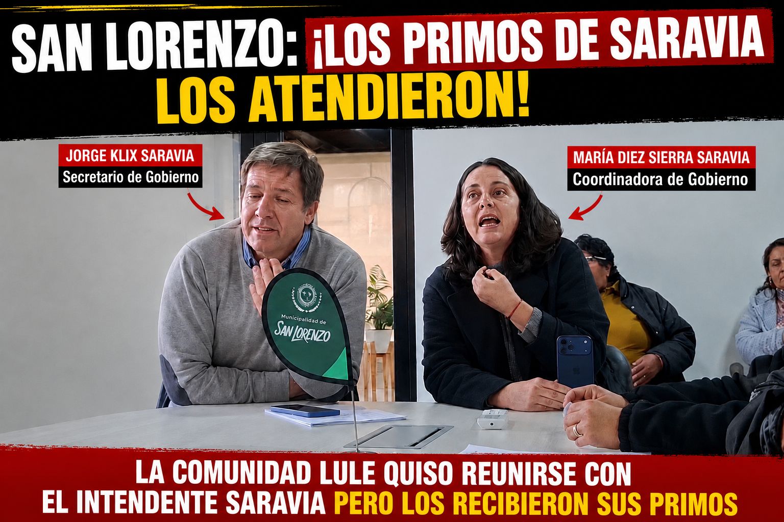 Escándalo en San Lorenzo: la comunidad Lule fue a buscar a Manuel Saravia… pero el intendente “desapareció” y mandó a sus primos